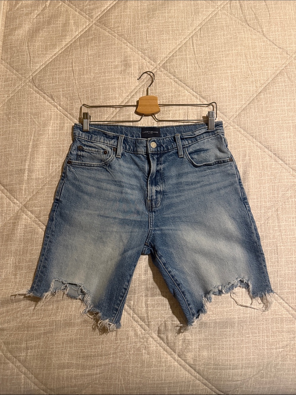 Lucky Brand Light Blue Distressed Denim Cutoff Shorts